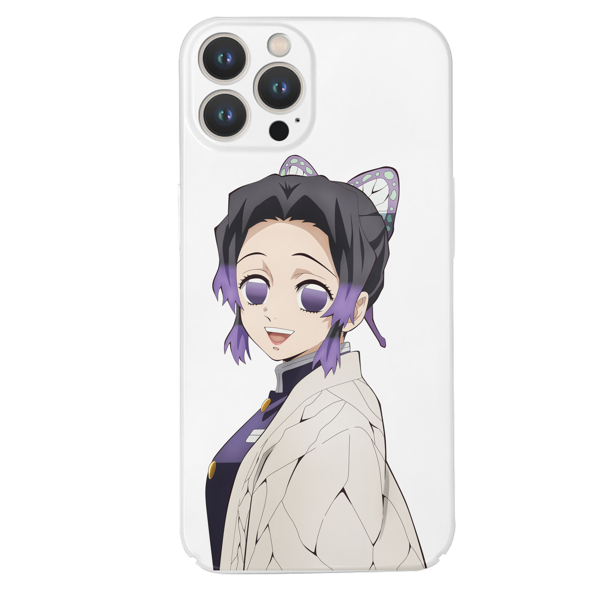 （画像用） 鬼滅の刃（きめつのやいば）蟲柱-胡蝶 しのぶ／こちょう しのぶ Kochou Shinobu 【iPhone 14シリーズ対応】ハードケース